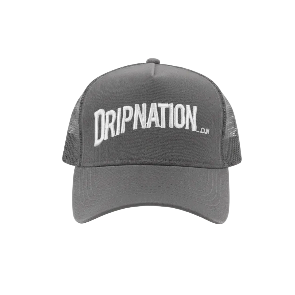 DRIPNATION CAP - CHARCOAL/WHITE