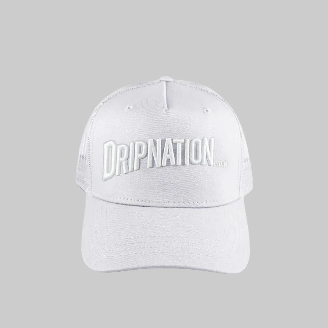 DRIPNATION CAP - WHITE/WHITE