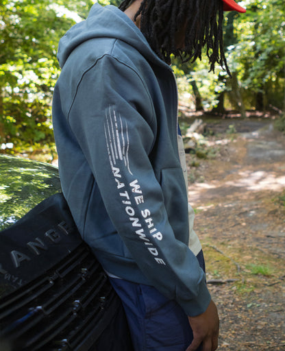 DRIP GLOBAL ZIP UP HOODIE-TILT