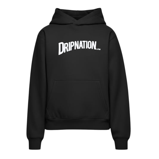 DRIPNATION OG PUFF PRINT HOODIE - BLACK/WHITE