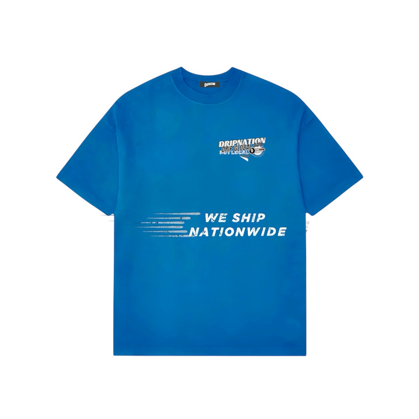 DG WE SHIP NATIONWIDE FADED WASH T-SHIRT - DREAM BLUE