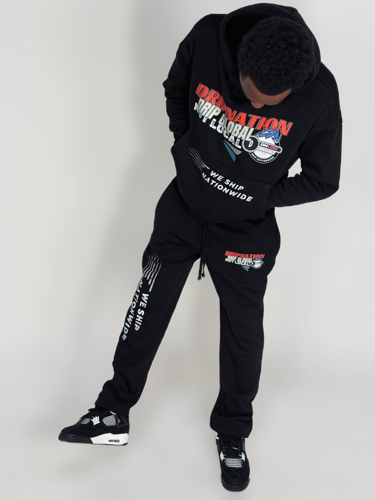 DRIP GLOBAL HOODIE-BLACK/RED