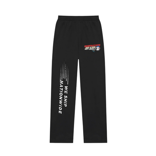 DRIP GLOBAL JOGGERS- BLACK/RED