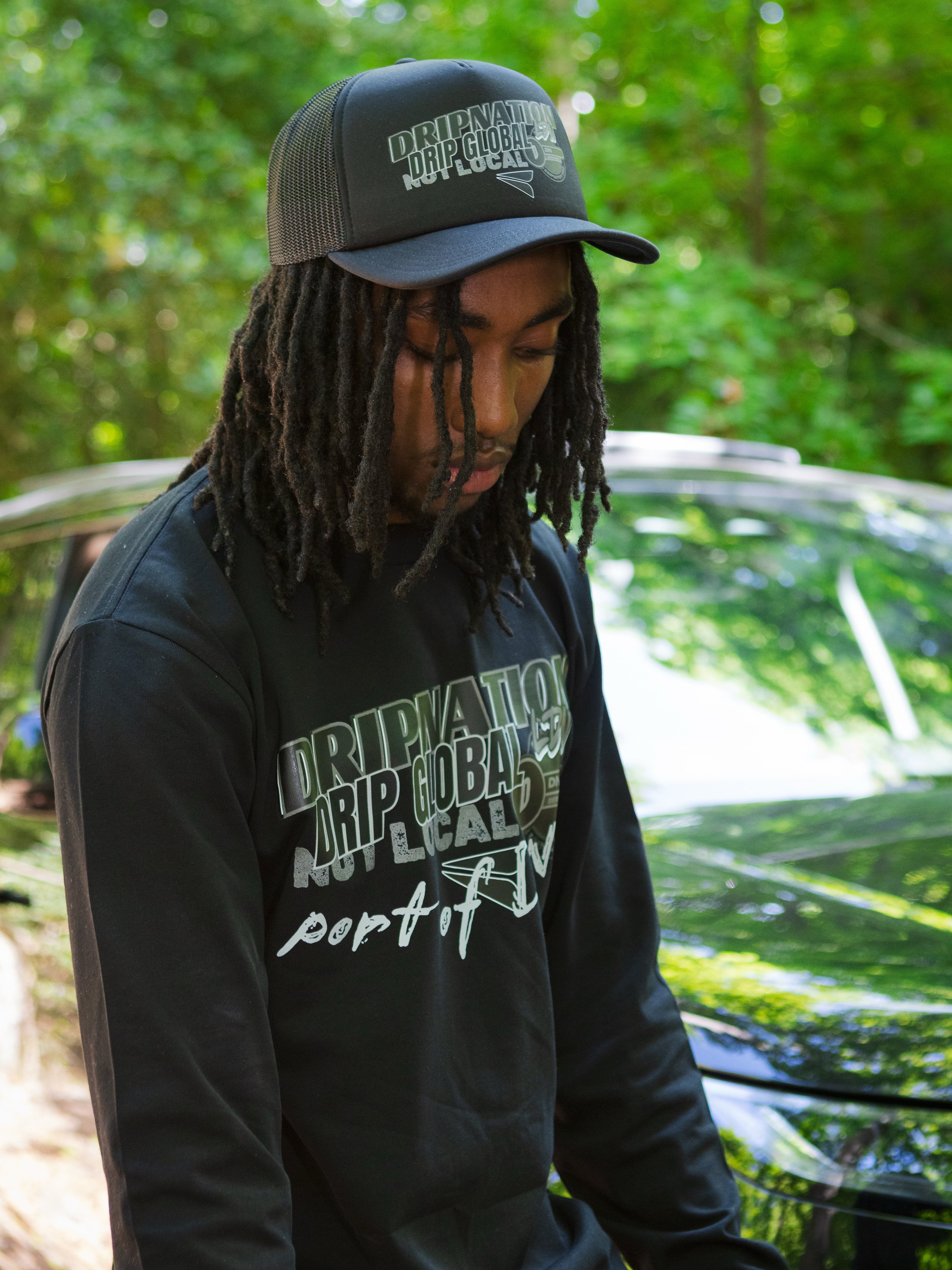 DG PORT OF DNL LONG SLEEVE TEE BLACK/GREY