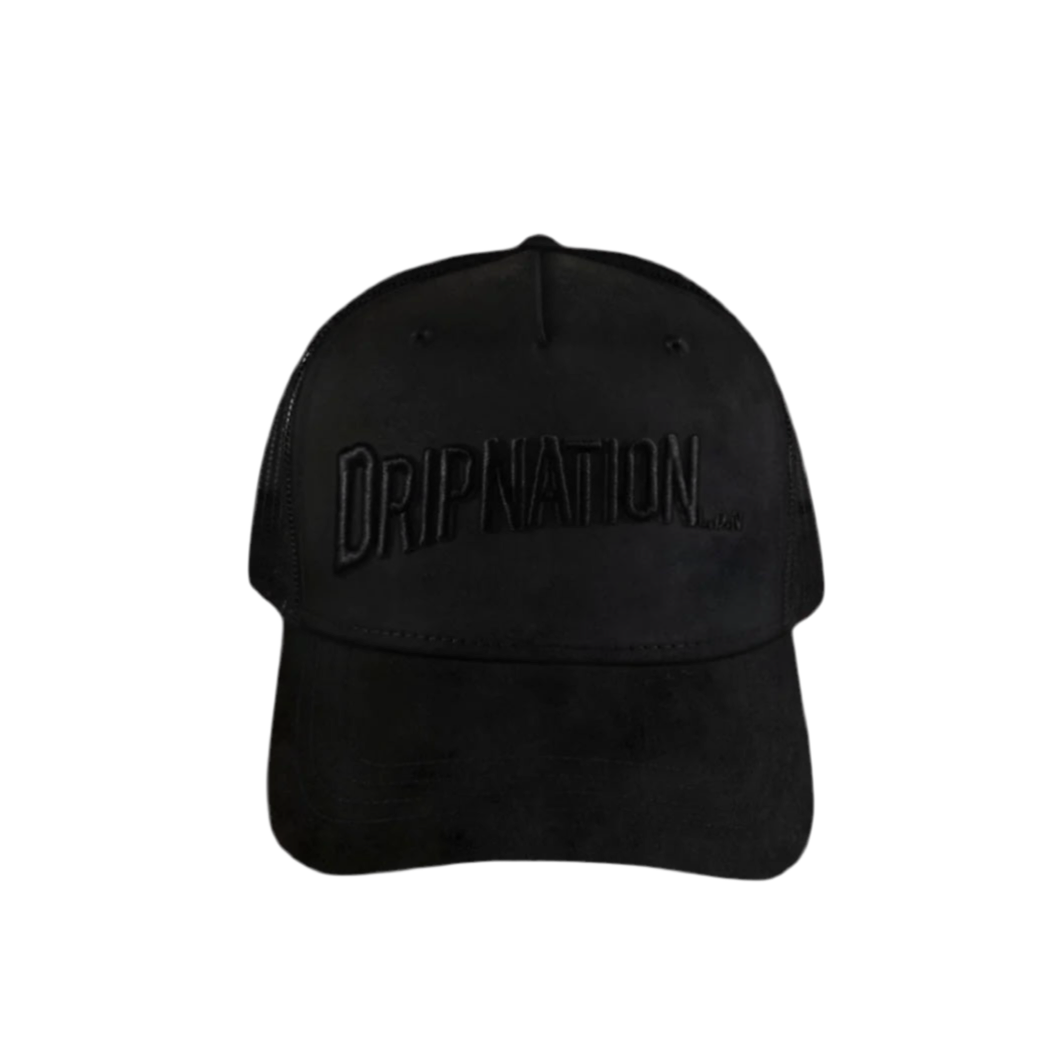 SUEDE DRIPNATION CAP / TRIPLE BLACK