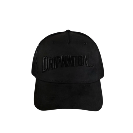 SUEDE DRIPNATION CAP / TRIPLE BLACK