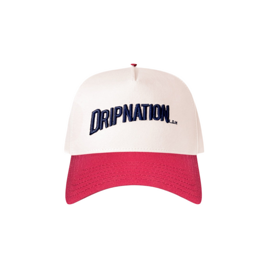 DRIPNATION ARCH CAP - OFF WHITE/RED