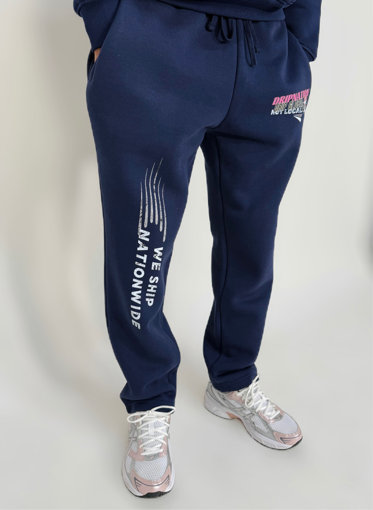 DRIP GLOBAL JOGGERS- BLUE/PINK