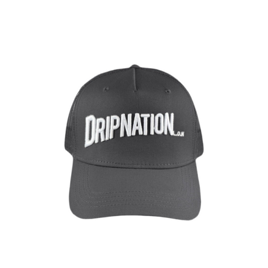 DRIPNATION CAP - CHARCOAL/WHITE