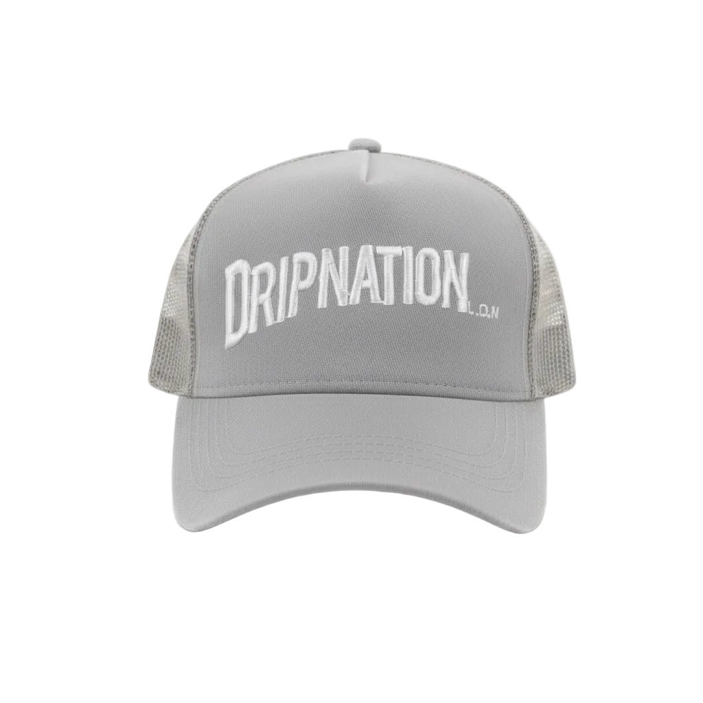 DRIPNATION CAP - GREY/WHITE
