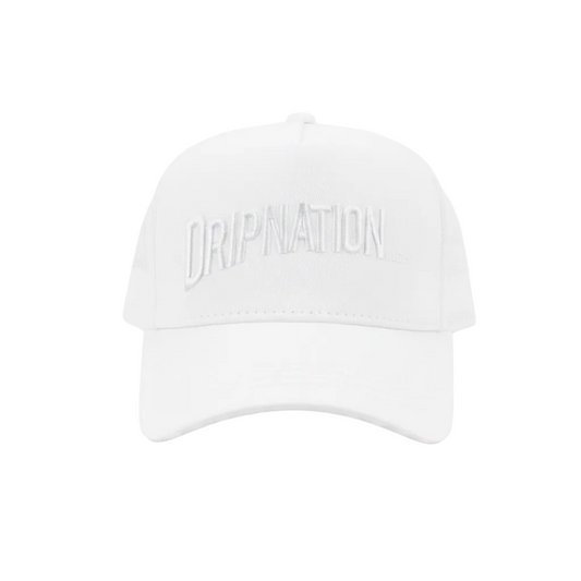 DRIPNATION CAP - WHITE/WHITE