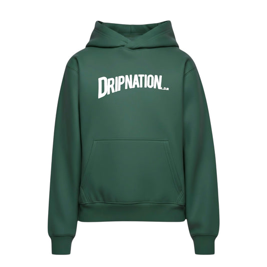DRIPNATION OG PUFF PRINT HOODIE - GREEN/WHITE