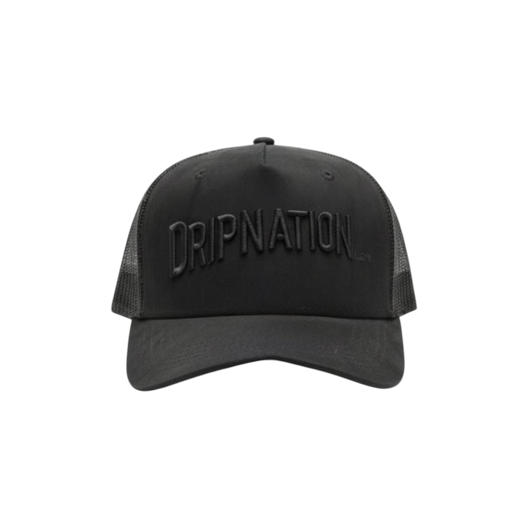 SUEDE DRIPNATION CAP / TRIPLE BLACK