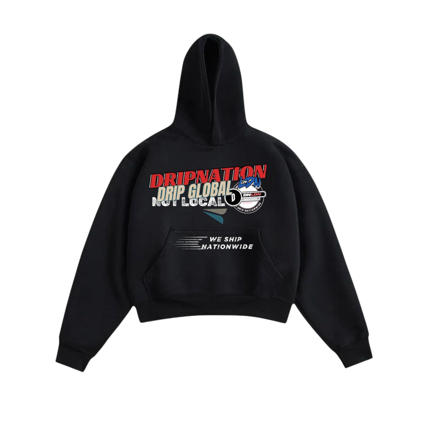 DRIP GLOBAL HOODIE-BLACK/RED
