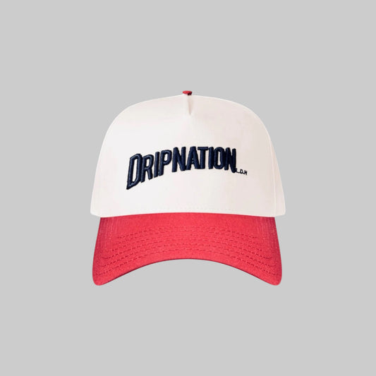 DRIPNATION ARCH CAP - OFF WHITE/RED